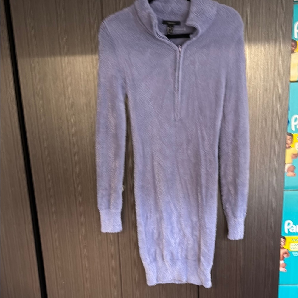 Forever 21 Cozy Purple Zip Up Dress